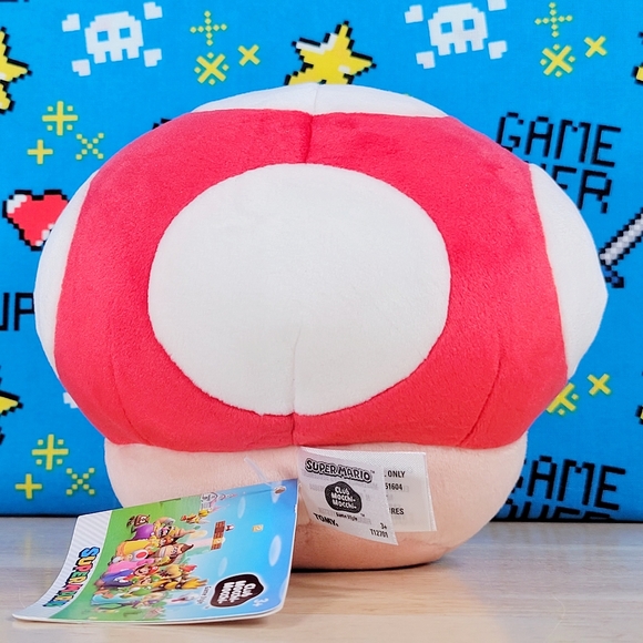 Tomy Club Mocchi Mocchi SUPER MUSHROOM JUNIOR 6" Nintendo Super Mario Game Plush - Picture 4 of 12
